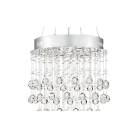 Vienna Full Spectrum Aida Chrome Chandelier Lighting 18" Wide Modern Pouring Crystal Glass Globes 7-Light Fixture for Dining Room House Kitchen I
