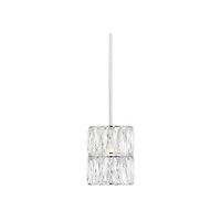 Possini Euro Design Chrome Mini Pendant 7 3/4" Wide Modern Clear Crystal Shade for Dining Room Living House Home Foyer Kitchen Island High Ceilin