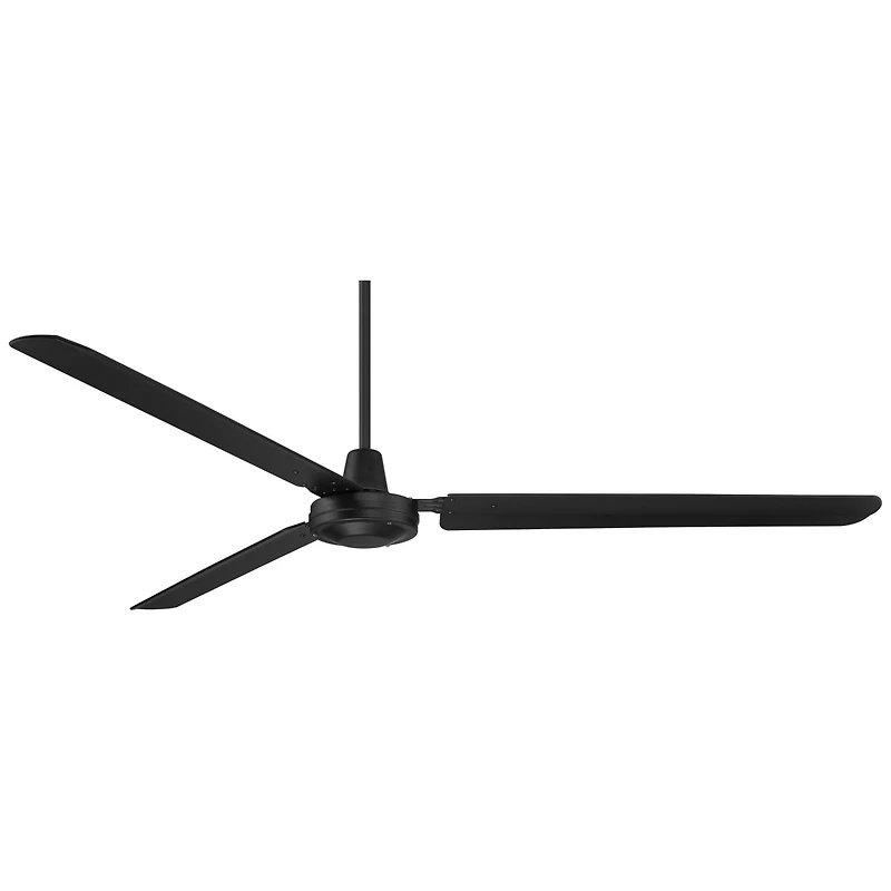 Casa Vieja 72" Casa Velocity Large Modern Indoor Outdoor Ceiling Fan 3 Blade Wall Control Matte Black Finish Bedroom Damp Rated