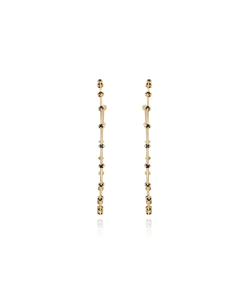 Ettika Simple Spark Crystal 18K Gold Plated Hoops