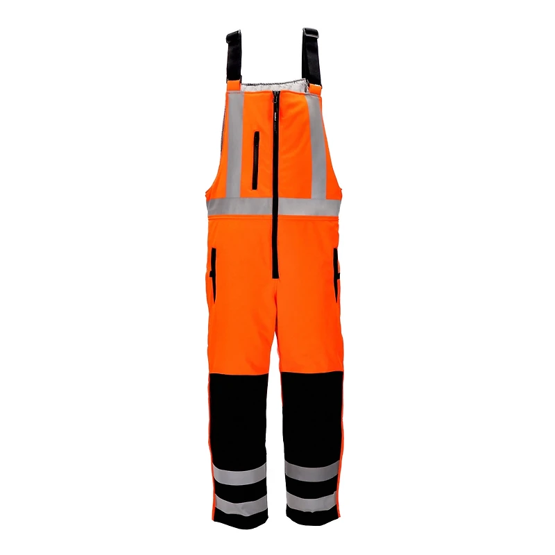 RefrigiWear Men's Hi Vis Insulated Softshell High-Bib Overalls, -20°F (-29°C)