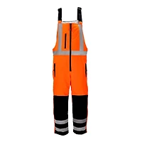 RefrigiWear Men's Hi Vis Insulated Softshell High-Bib Overalls, -20°F (-29°C)