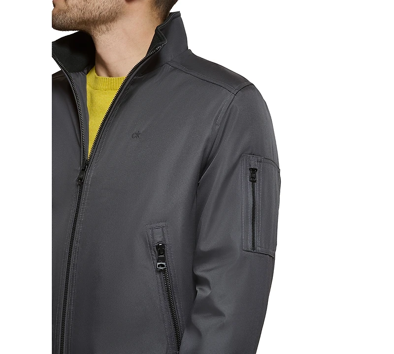 Calvin Klein Men's Classic Zip-Front Ripstop Bomber Jacket