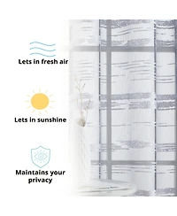 Hlc.me Broadway Stripe Decorative Semi Sheer Light Filtering Grommet Window Treatment Curtain Panels