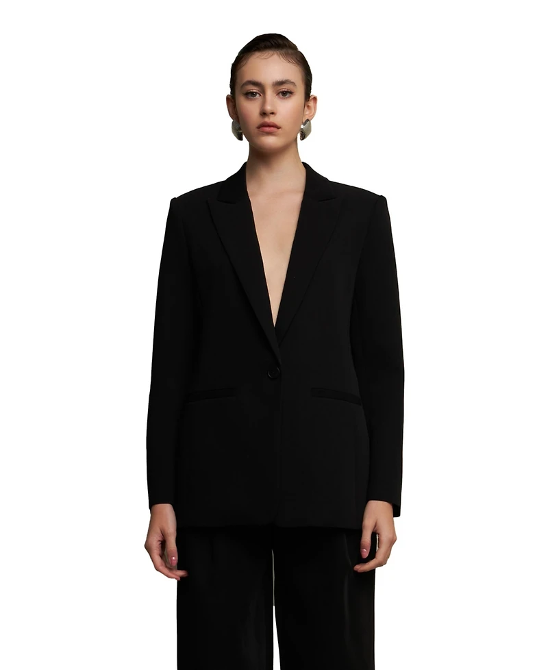 endless rose Women's Single-Breasted Blazer