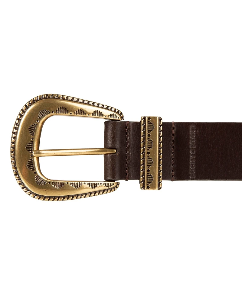 Lucky Brand Women's Textured Buckle Set Jean Belt