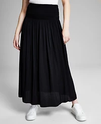 And Now This Women's Smocked Waist Maxi Skirt