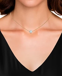 Belle de Mer Cultured Freshwater Pearl (7mm) Slide Pendant Necklace, 16" + 2" extender