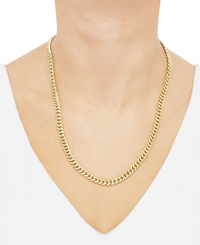 Lightweight Miami Cuban Link 22" Chain Necklace (6mm) 10k Gold