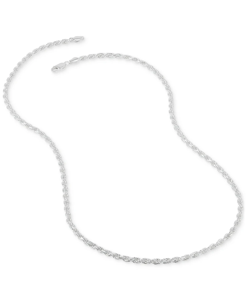 Rope Link 22" Chain Necklace in Sterling Silver