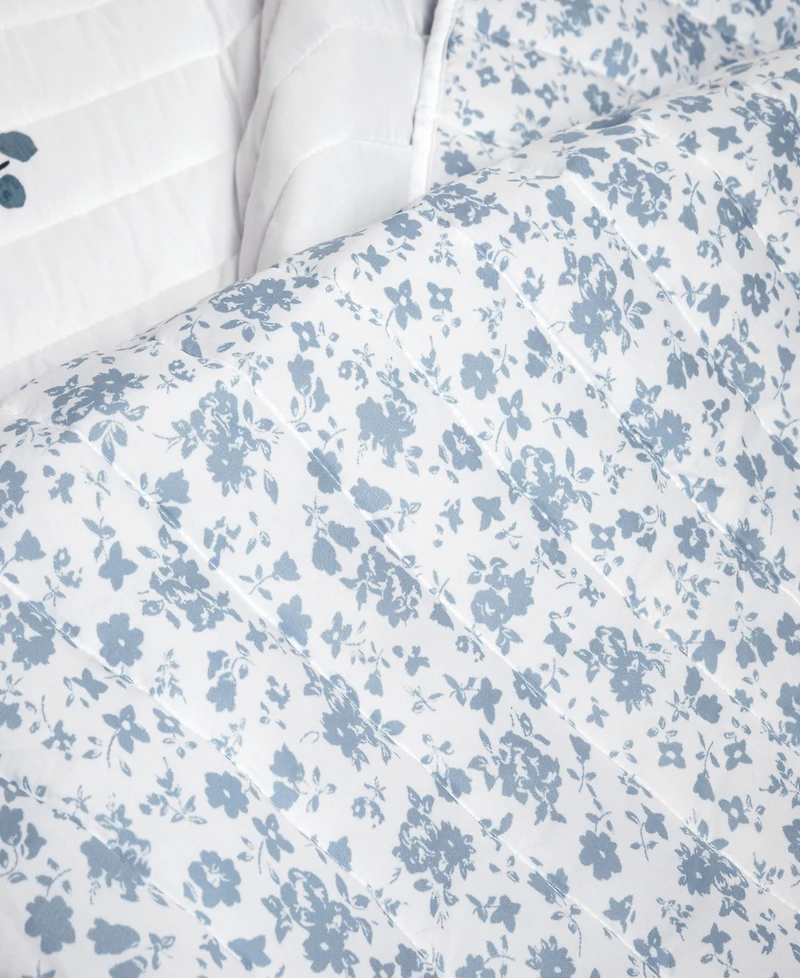 Lush Decor Mirabelle Watercolor Floral Reversible 3 Piece Quilt Set, King