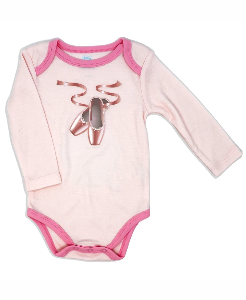 Baby Mode Girls Ballet Bodysuit, Pants and Socks, 3 Piece Set