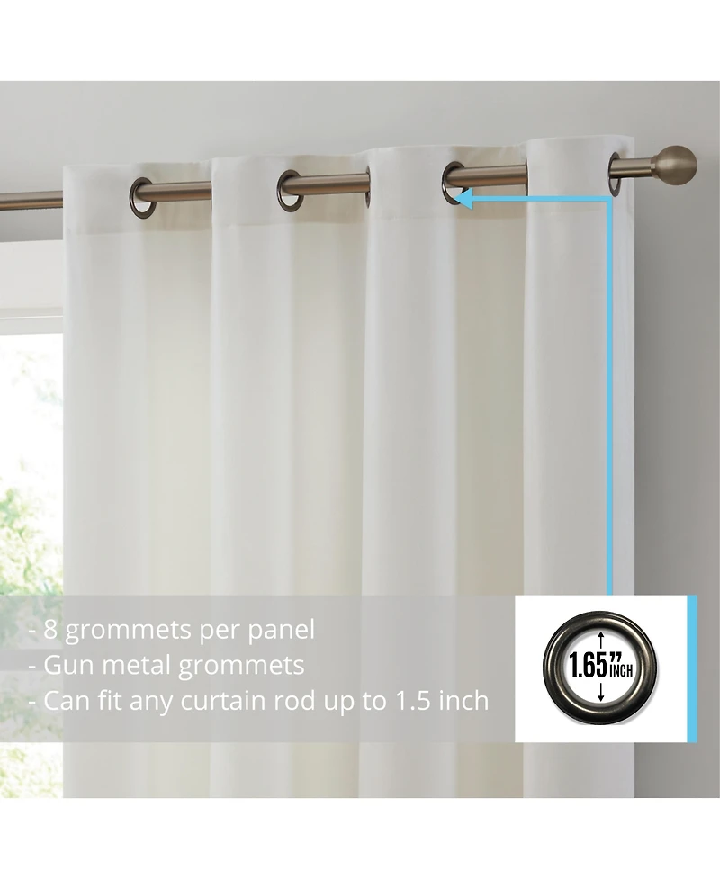 Hlc.me Sawyer Premium Luxurious Lush Velvet Soft Light Filtering Grommet Window Curtains