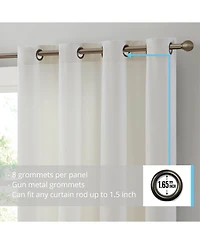 Hlc.me Sawyer Premium Luxurious Lush Velvet Soft Light Filtering Grommet Window Curtains