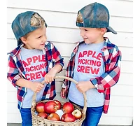 Sweet Wink Little and Big Boys Apple Picking Crew Sweatshirt