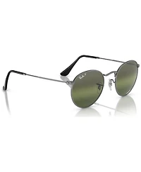 Ray-Ban Men's Round Metal Chromance Polarized Sunglasses, Mirror Gradient RB3447