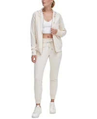 Dkny Sport Women's Logo-Drawstring Fleece Jogger Sweatpants