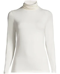 Lands' End Plus Size Lightweight Jersey Skimming Long Sleeve Turtleneck