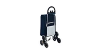 Folding Stair Climbing Shopping Cart with Removable Bag and Handle