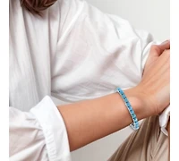 Sterling Silver 5mm Larimar Tennis Bracelet