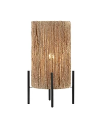 Jonathan Y Kai Coastal Minimalist Rattan Led Table Lamp