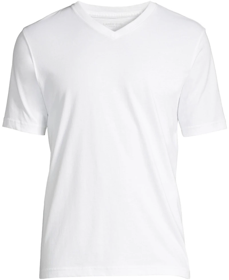 Lands' End Men's Big & Tall Super-t Short Sleeve V-Neck T-Shirt