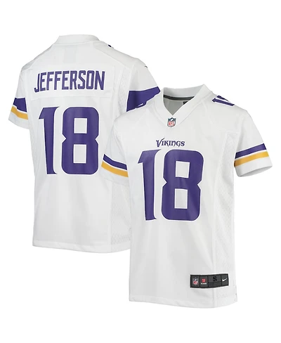 Big Boys Nike Justin Jefferson White Minnesota Vikings Game Jersey