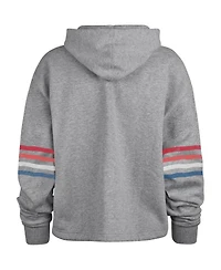 Women's '47 Brand Heather Gray Distressed New York Giants Upland Bennett Pullover Hoodie