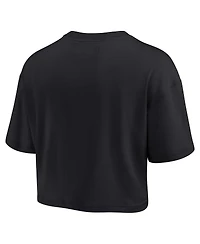 Women's Fanatics Signature Black Alabama Crimson Tide Super Soft Boxy Cropped T-shirt