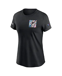 Women's Nike Black Atlanta Falcons 2023 Nfl Crucial Catch Sideline Tri-Blend T-shirt