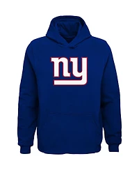Big Boys Royal New York Giants Team Logo Pullover Hoodie