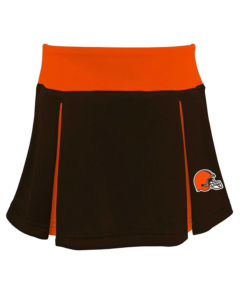 Big Girls Brown Cleveland Browns Spirit Two-Piece Cheerleader Set