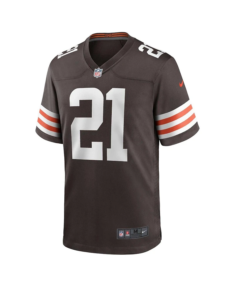 Men's Nike Denzel Ward Brown Cleveland Browns Game Jersey