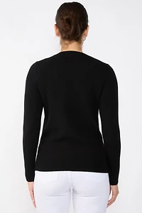 Jennie Liu Women's 3-ply Cashmere Crew Neck Sweater