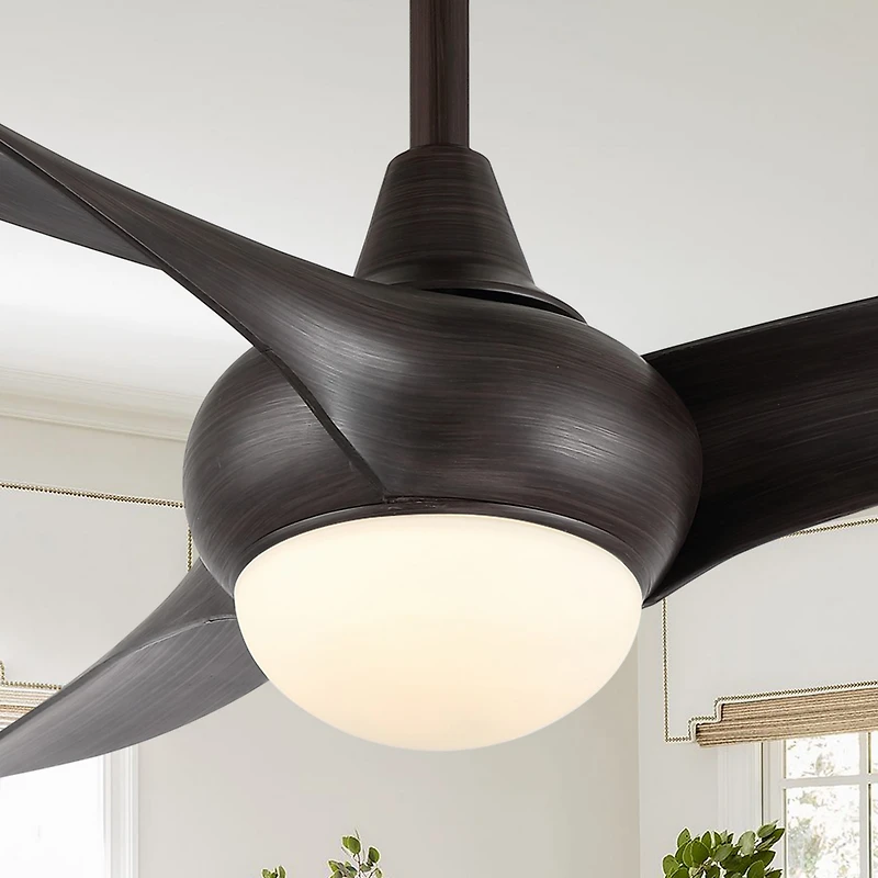 Jonathan Y Aviator Coastal Retro Iron/Plastic Swirl Integrated Led Ceiling Fan
