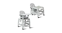 Slickblue Girls 3-in-1 High Chair with Lockable Universal Wheels