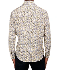 Society of Threads Men's Slim Fit Non-Iron Performance Stretch Floral Button-Down Shirt