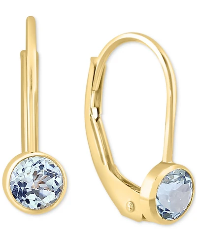 Effy Garnet Leverback Drop Earrings (1/2 ct. t.w.) 14k Gold (Also available Peridot, Blue Topaz, Citrine, and Amethyst)