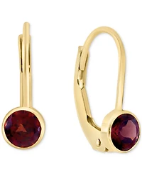 Effy Garnet Leverback Drop Earrings (1/2 ct. t.w.) in 14k Gold (Also available in Peridot, Blue Topaz, Citrine, and Amethyst)