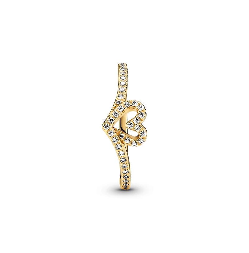 Pandora Cubic Zirconia Timeless Wish Sparkling Heart Ring