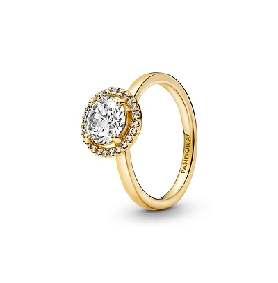 Pandora Cubic Zirconia Timeless Sparkling Round Halo Ring