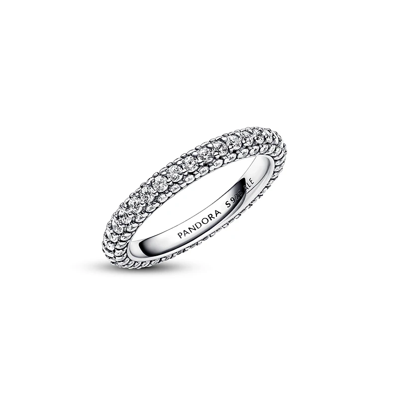 Pandora Cubic Zirconia Timeless Pave Single-Row Ring