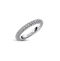 Pandora Cubic Zirconia Timeless Pave Single-Row Ring