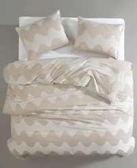 Closeout! Marimekko Lokki Cotton 3 Piece Duvet Cover Set, King