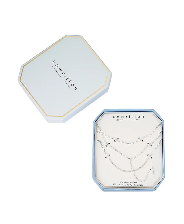 Unwritten Mirrored Layered Chain Y Necklace MainPlace Mall