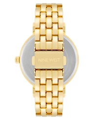 Nine West Women's Quartz Gold-Tone Alloy Link Bracelet Watch, 36.5mm