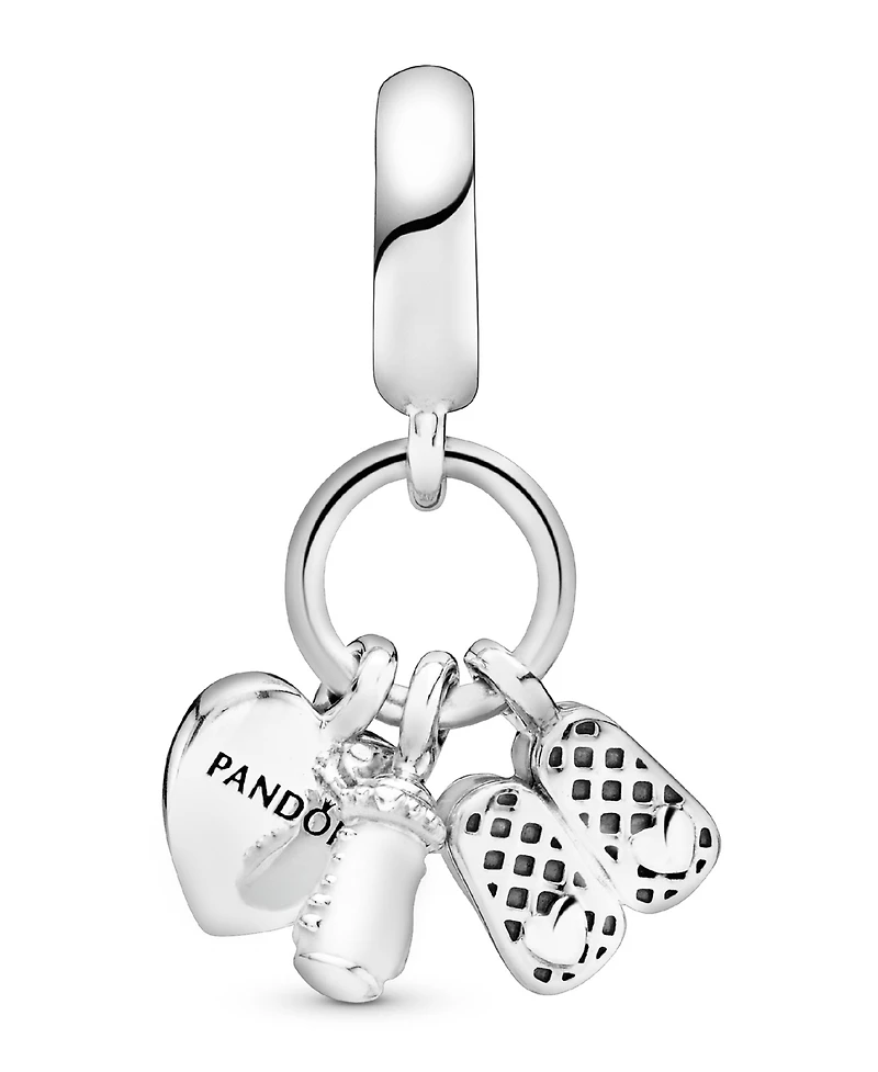 Pandora Cubic Zirconia Baby Bottle and Shoes Dangle Charm