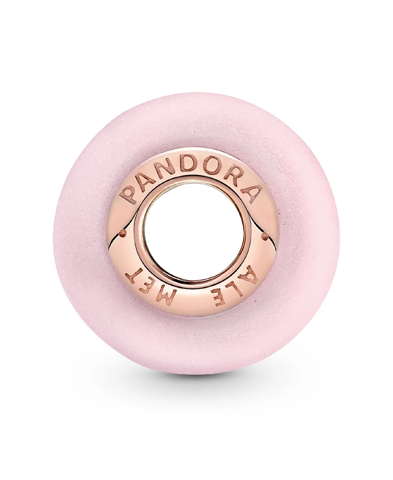 Pandora Pink Charm Matte Pink Murano Glass Charm