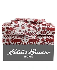 Eddie Bauer Printed Cotton Flannel -Pc. Sheet Set