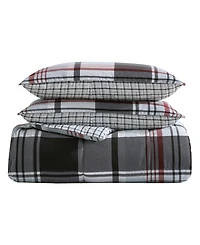 Eddie Bauer Normandy Plaid Micro Suede Down Alternative Reversible Piece Comforter Set